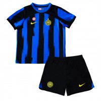 Dětský fotbalový dres Inter Milan 2023-24 Domácí Krátký Rukáv (+ trenýrky)